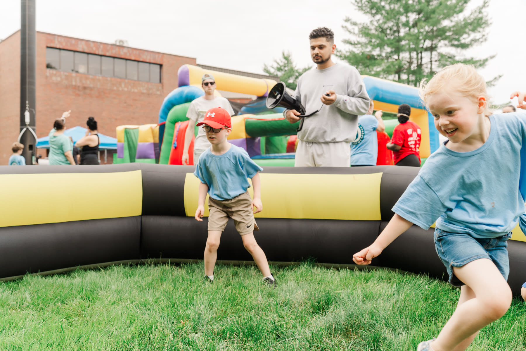 Students enjoying an outdoor field day